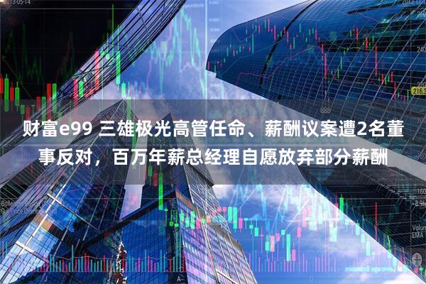财富e99 三雄极光高管任命、薪酬议案遭2名董事反对，百万年薪总经理自愿放弃部分薪酬